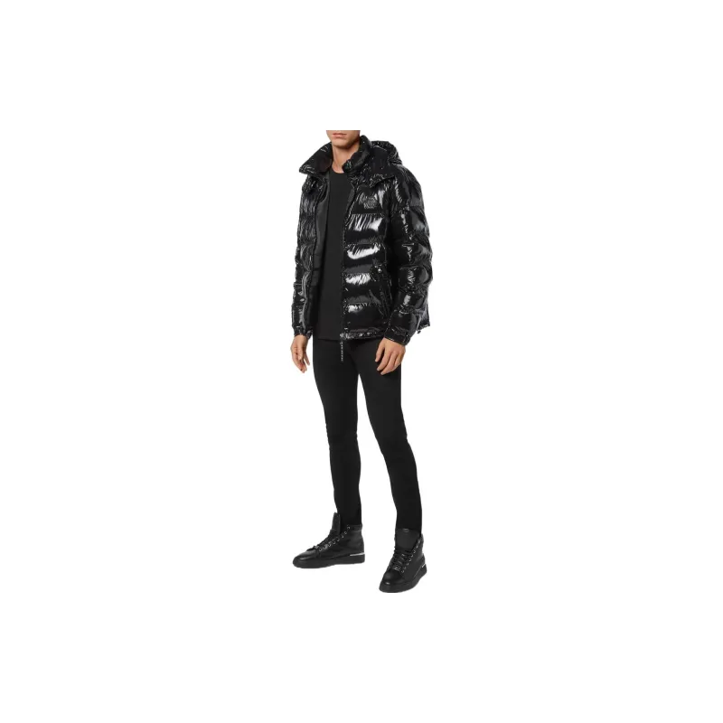PHILIPP PLEIN High-shine Padded Jacket-2