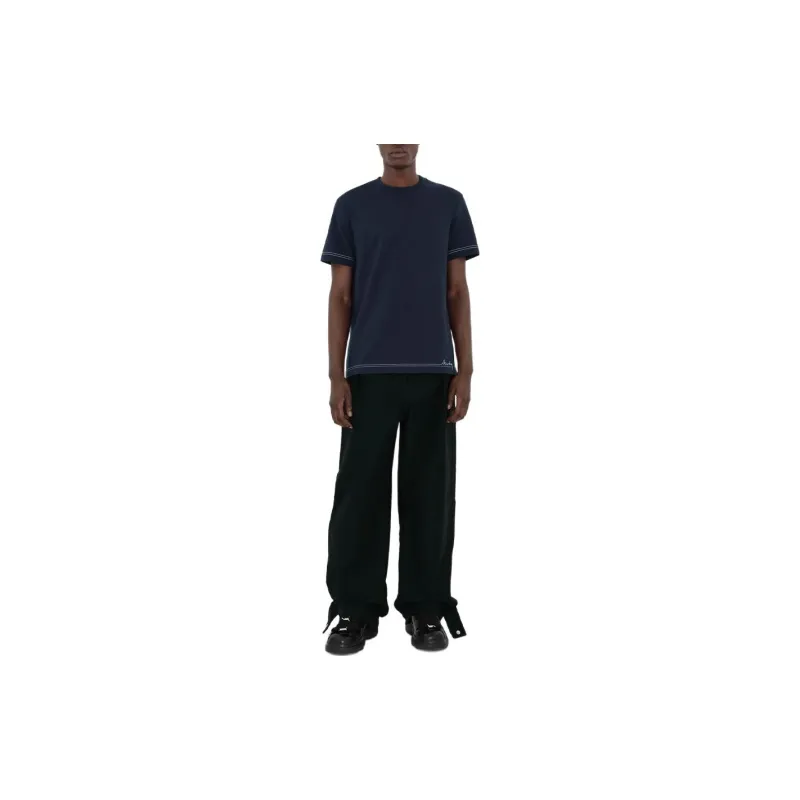 Burberry Contrast stitching Cotton T shirt-2