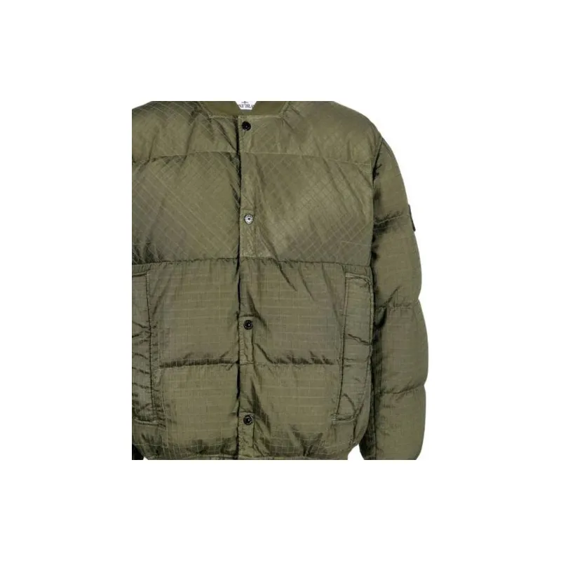 STONE ISLAND Logo Patch Buttoned Jacket-3