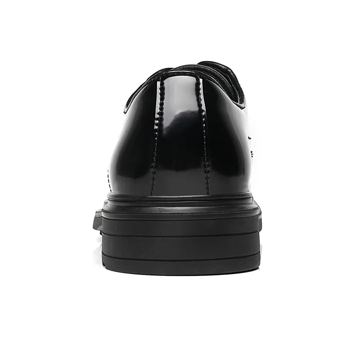 KJ Dress Shoes Men Low Top Black-3