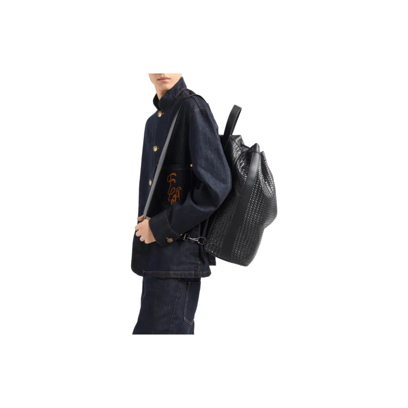EMPORIO ARMANI Logo embroidered Denim Jacket-3