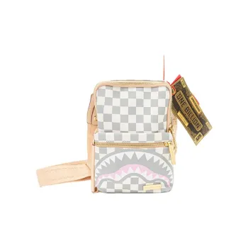 SPRAYGROUND PVC Crossbody Bag, Shoulder Bag Small Size Women's Raw White