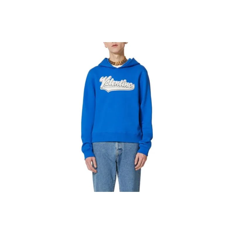 Valentino Embroidered Logo Popover Hoodie-1