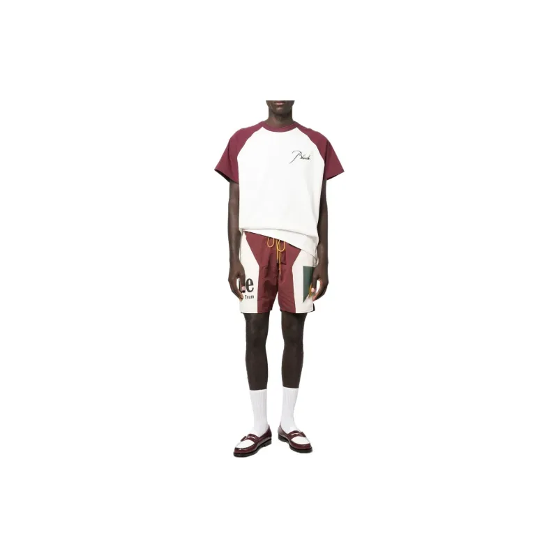 RHUDE Panel Logo Shorts-1