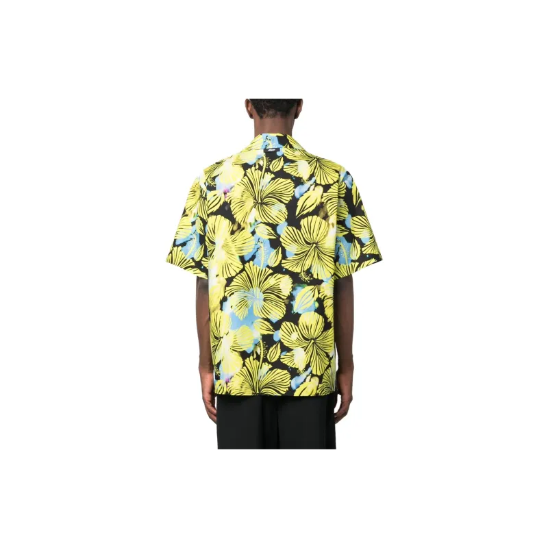 MSGM Shirts Men Fluorescent Yellow-2
