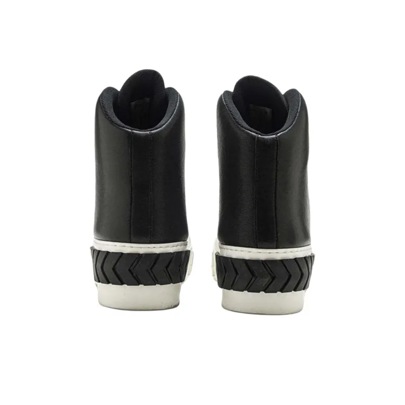 Both Tires Platform High Top Skateboard Shoes Unisex Black-6