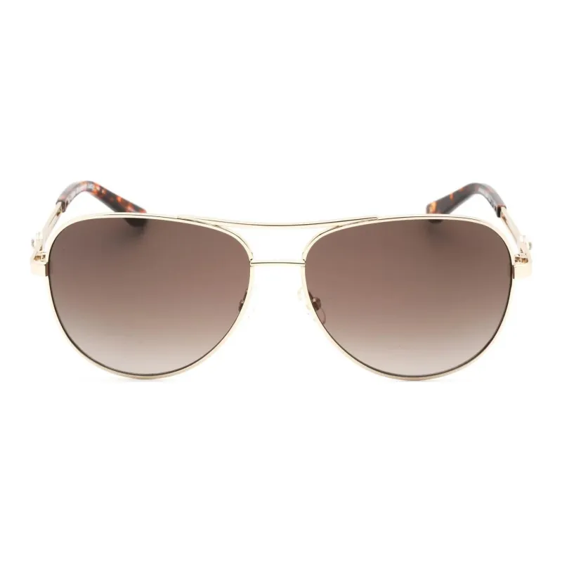 JUZI Metal Aviator Sunglasses Women's Gold-1