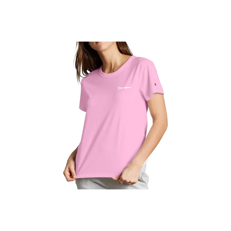 Champion Crew Neck Loose Fit Straight Short Sleeved T Shirt US Version Unisex Pink-2