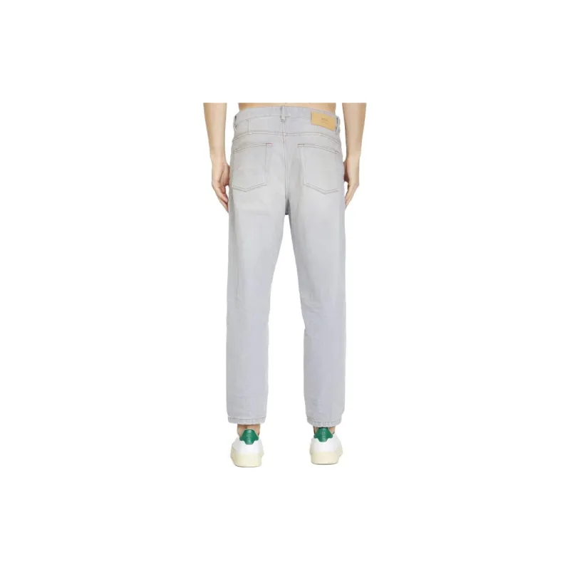 Ami Paris Distressed Straight Leg Jeans-1