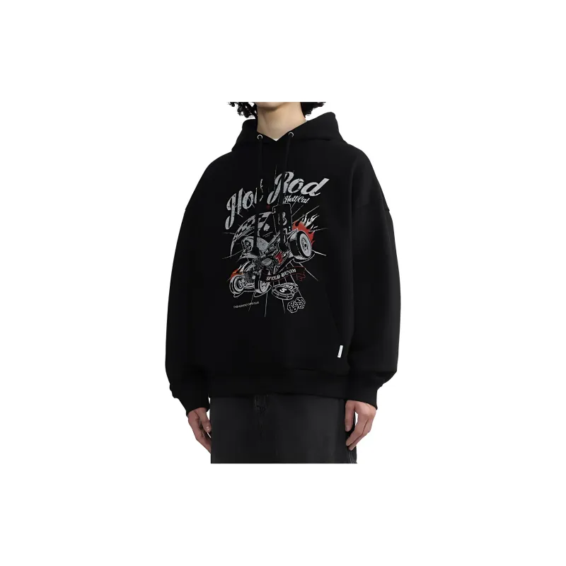 FIVE CM Terry Graphic print Cotton Hoodie-2