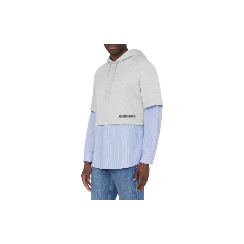MOSCHINO Logo Embroidered Drawstring Hoodie-2