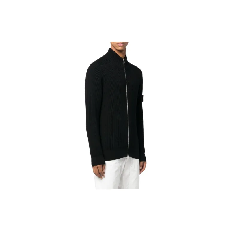STONE ISLAND Ribbed knit Zip up Cardigan-2