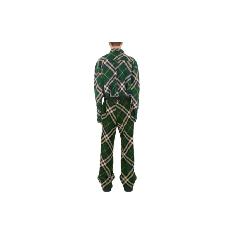Burberry EKD embroidered Checkered Cotton Shirt-3