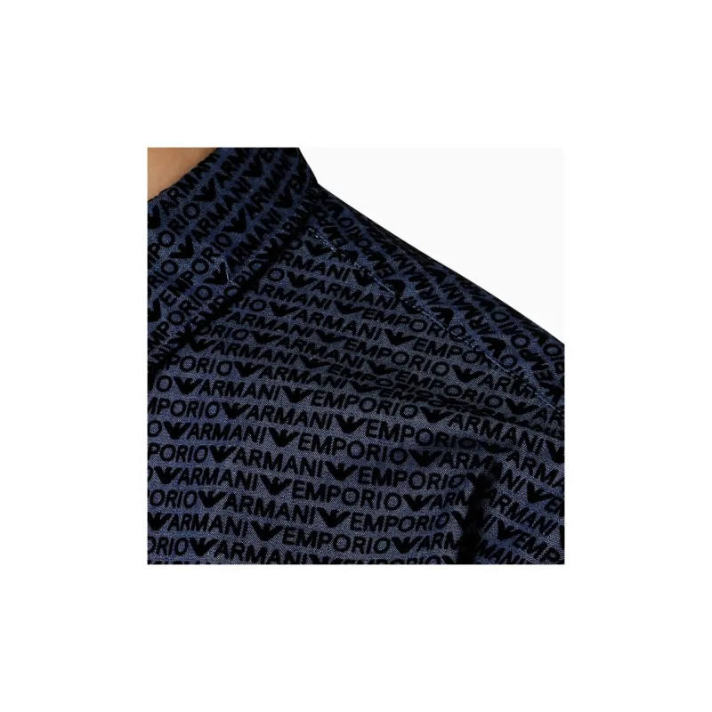 EMPORIO ARMANI Shirt Men's Denim Blue-4