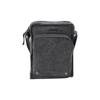 Levi's Cotton Shoulder Bag Crossbody Bag Small Size Men's Dark Gray