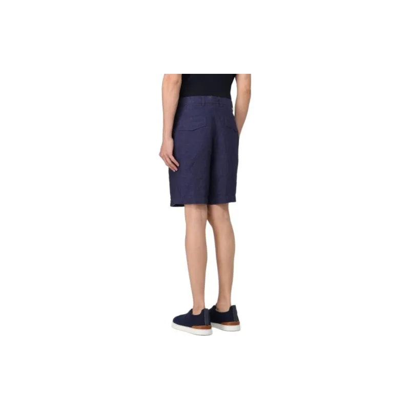Zegna SS24 Casual Shorts Men's Dark Blue-5