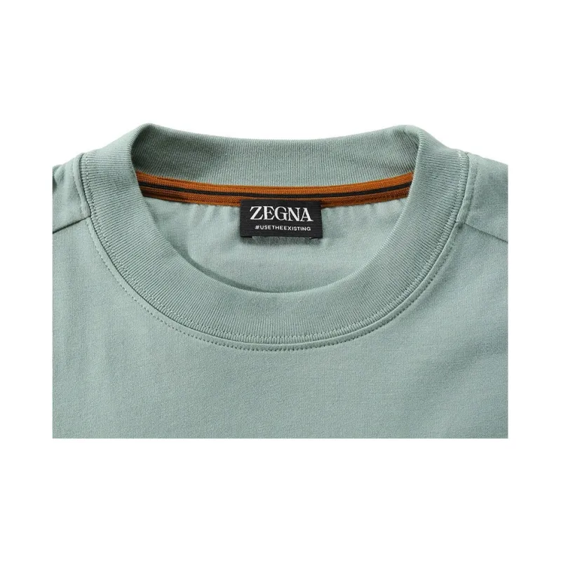 Zegna SS24 T Shirt Men's Pea Green-5