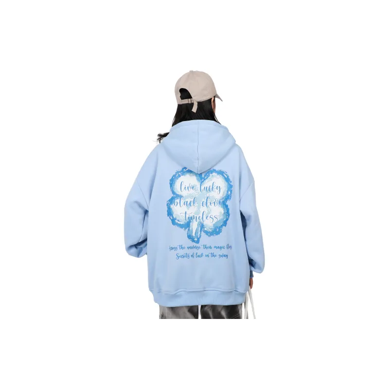 BLACK CLOVER Hooded Pullover Sweatshirt Unisex-24