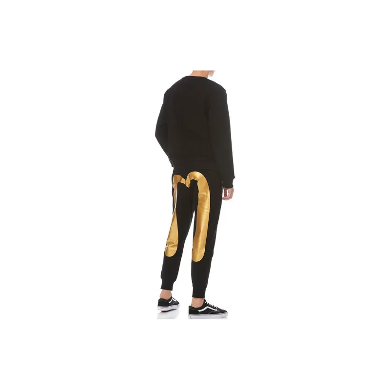 EVISU Knitted Sweatpants Men Black-2