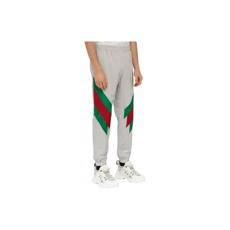 GUCCI Knitted Sports Pants Men's Ivory White-5