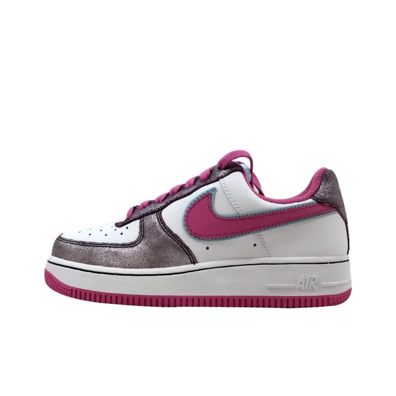Nike Air Force 1 Wear-Resistant Low-Top Skateboard Shoes Unisex White Pink-0
