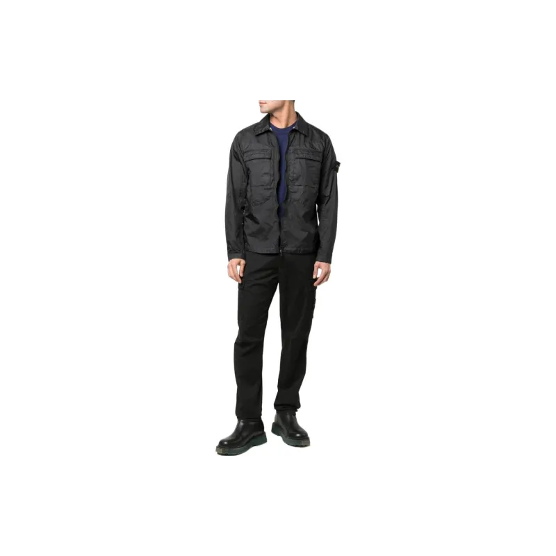 STONE ISLAND SS22 Jackets Coats Men's Black-2