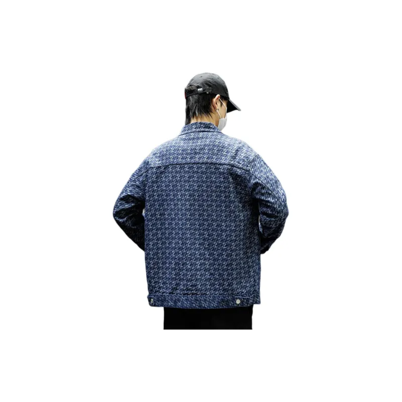Tonlion Jackets Men Denim Blue-1
