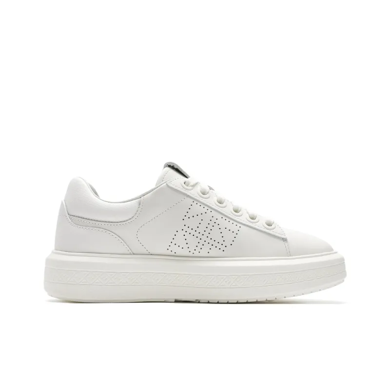 FILA BASELINE Wear Resistant Low Top Skateboard Shoes Women's White-1