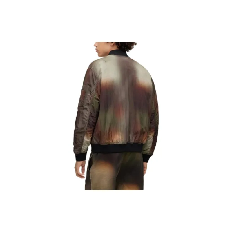 HUGO BOSS Byler Logo patch Bomber Jacket-3