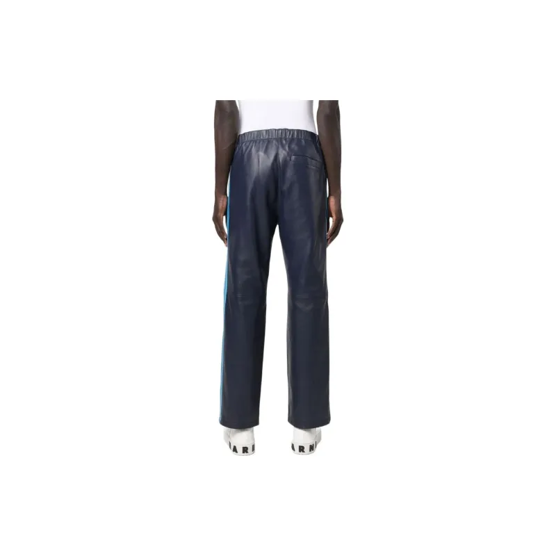 MARNI Leather Pants Men Blue-2