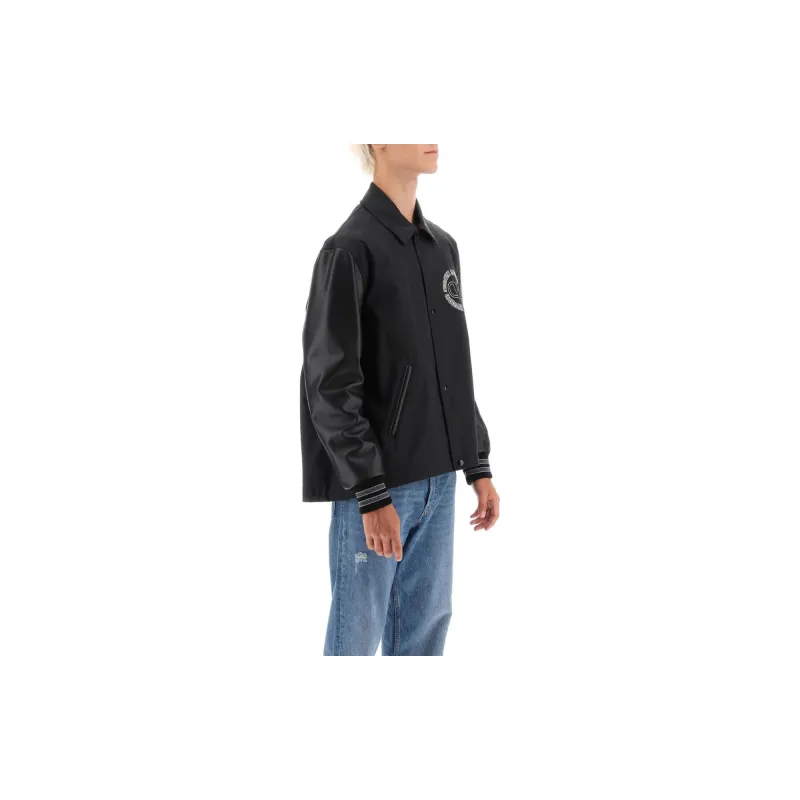 Valentino Buttoned Long Sleeved Varsity Jacket-5