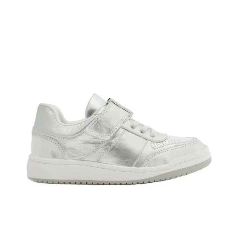 Schutz Low-Top Skateboard Shoes Women's Silver-1