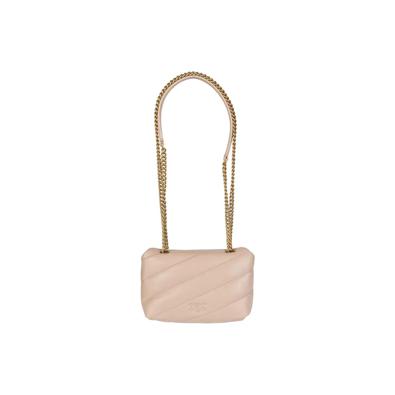 PINKO Puff Leather Flying Bird Swallow Bag Crossbody Bag Shoulder Bag Women's Pink-7