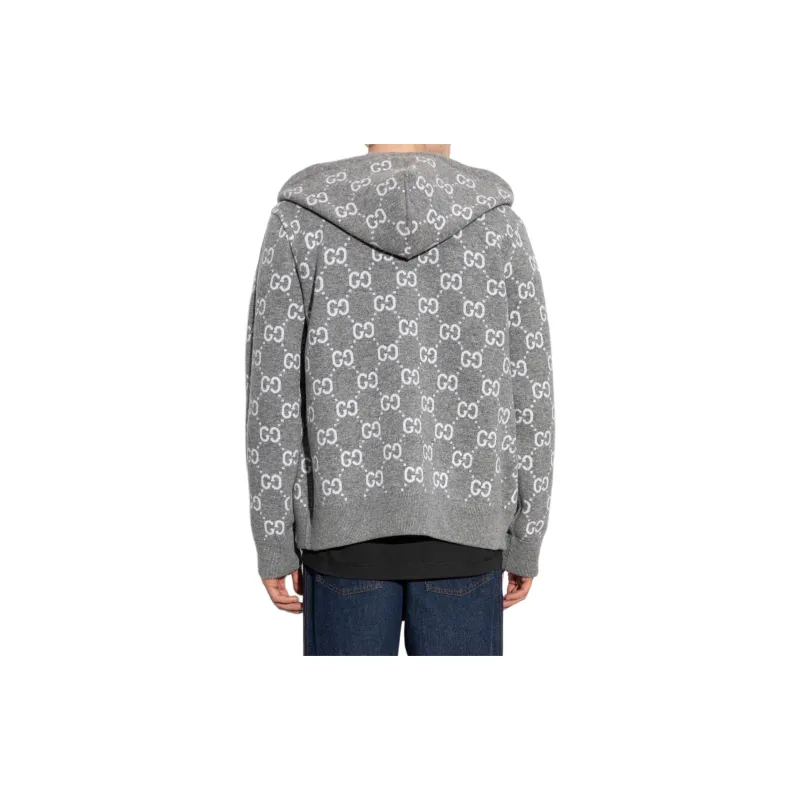 GUCCI Zip Up Long Sleeved Reversible Hoodie-5