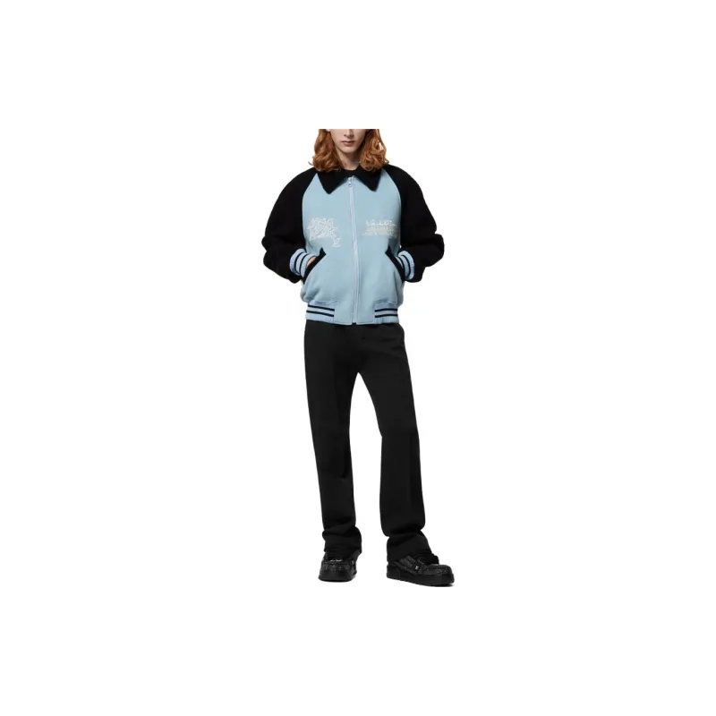 LOUIS VUITTON Shearling Wool Varsity Blouson-1