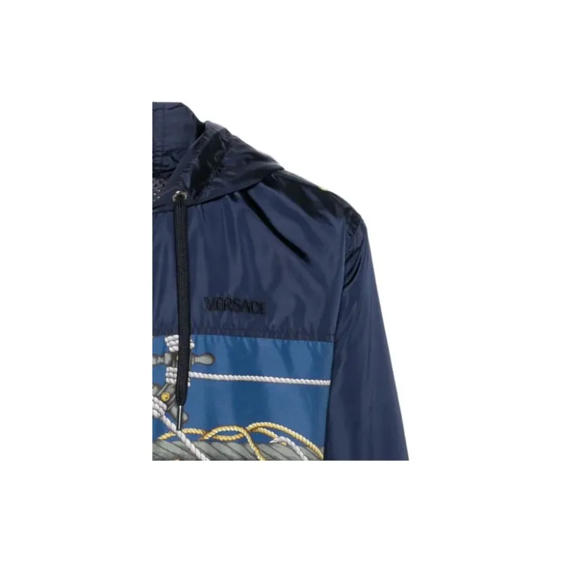 VERSACE Zip Up Drawstring Jacket-5