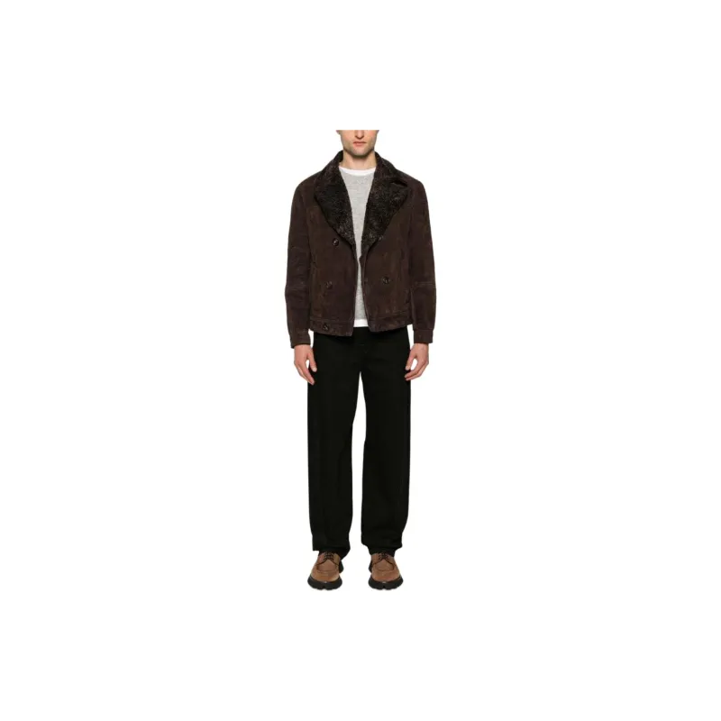 Brunello Cucinelli Double Breasted Shearling Jacket-1