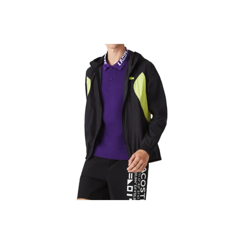 LACOSTE Trench Coat Men's Black Yellow-2
