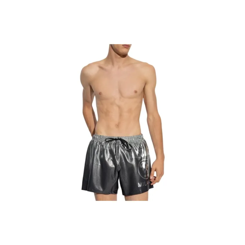 MOSCHINO Logo Printed Drawstring Swim Shorts-1