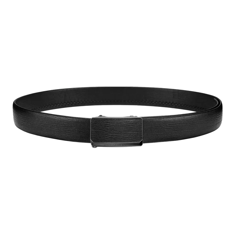 ROBERTA DI CAMERINO Cow Leather Belts Men's Black 3.45CM Writing A Greeting Card And Printing Photos-6