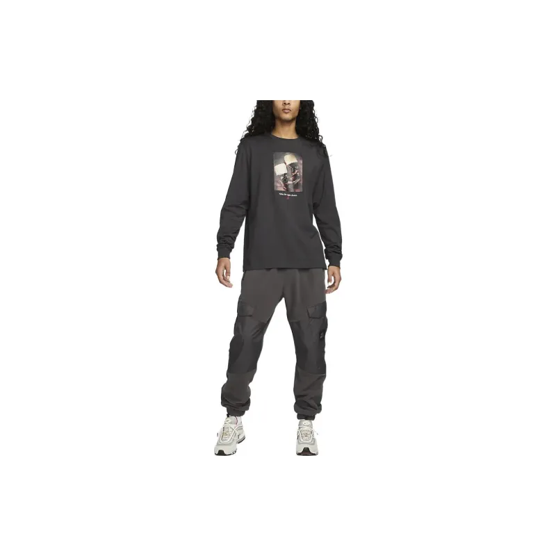 Nike T Shirts Men Dark Charcoal-1