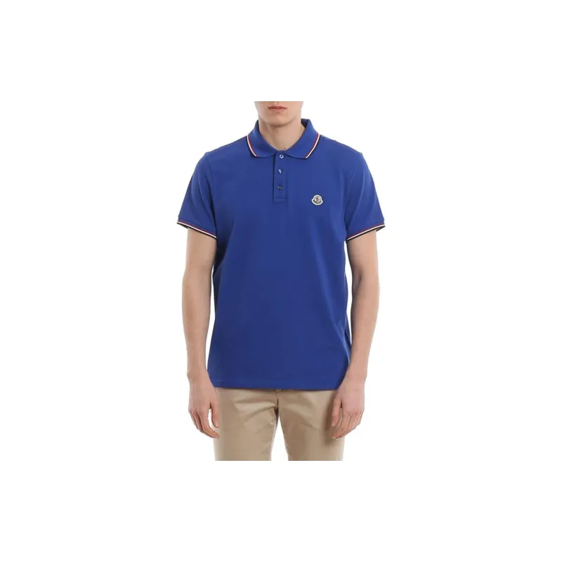 Moncler Polo Shirts Men Blue-2