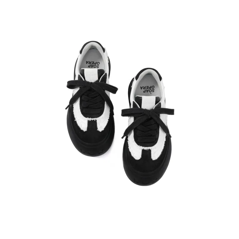 SOAP OPERA Dexun Series Skateboard Shoes Unisex Low Top Black/White-4