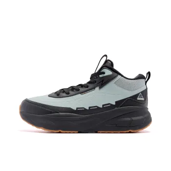 QIAODAN Outdoor Shoes Men High Top Black/Mountain Shadow Green