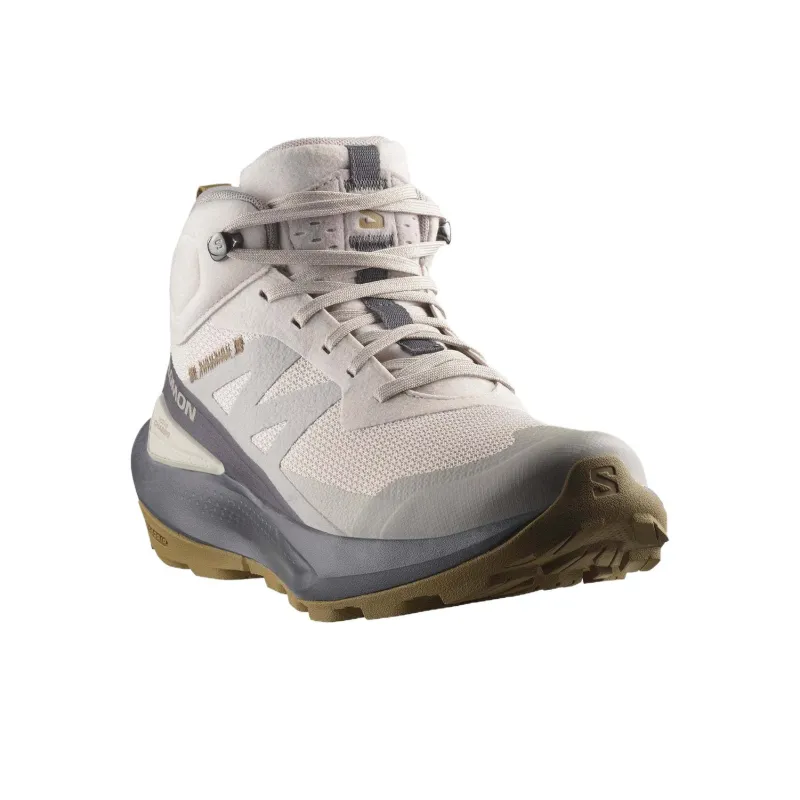 SALOMON Elixir Anti Slip Wear Resistant Mid Top Trekking Shoes Women's Gray Black-2