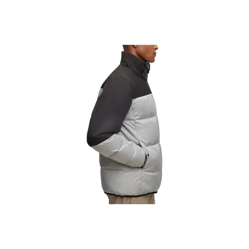 HUGO BOSS Regular Fit Water Repellent Down Jacket With Logo Detail Jackets & Coats Men's Light Gray-3