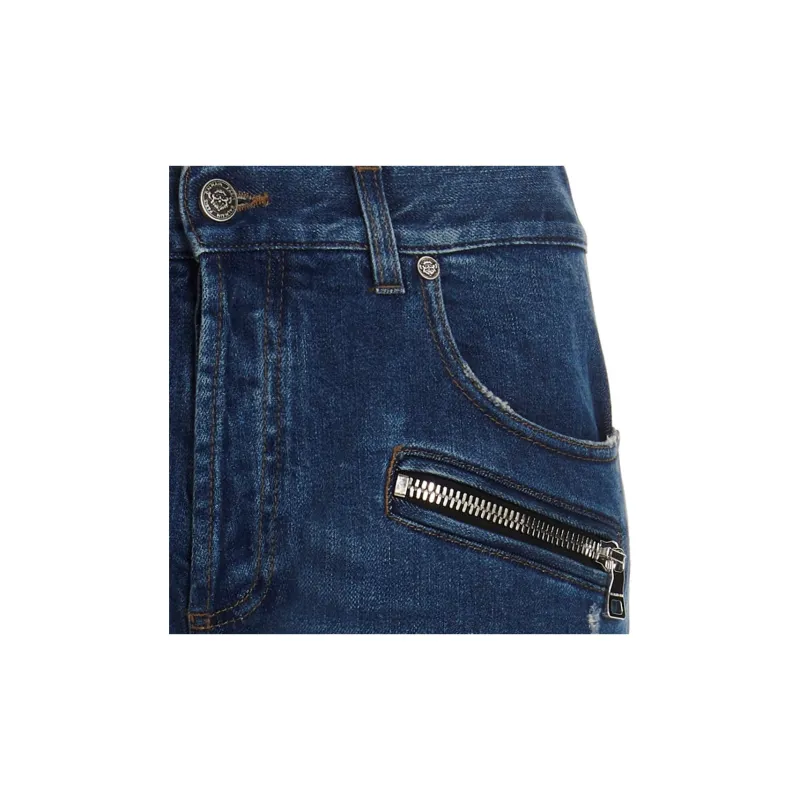 BALMAIN Ribbed detail Skinny Jeans-5