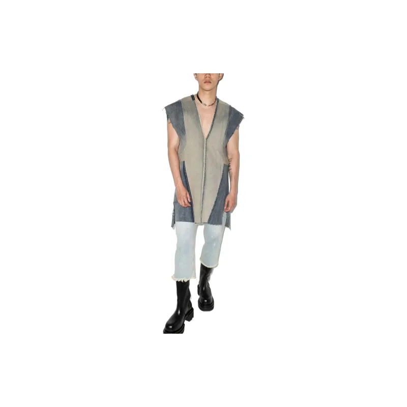 RICK OWENS Vests Men Blue-2