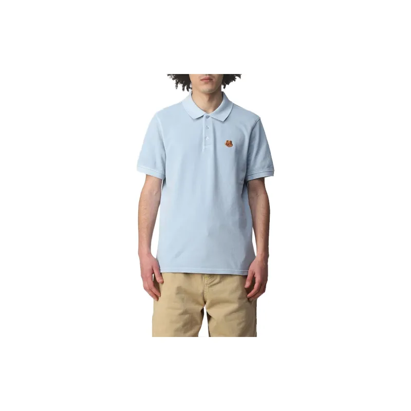 KENZO Classic Tiger Head Polo Shirts Men Blue-3