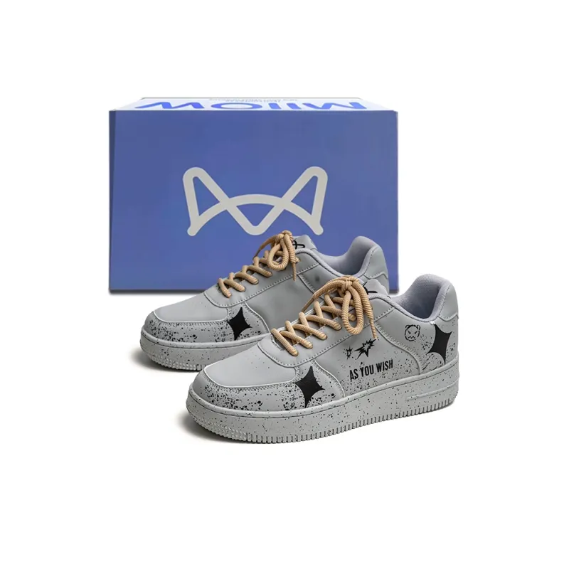 MIIOW Trend Party Series Anti-Slip And Wear-Resistant Height Increasing Coverage Low-Top Skateboard Shoes Unisex-22